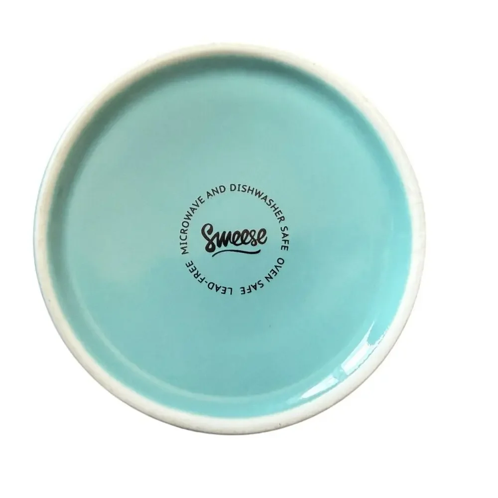 Sweese Ceramic French Butter Crock - Teal Blue